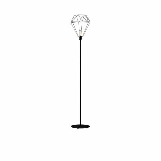 Golvlampa Karo med burskärm svart