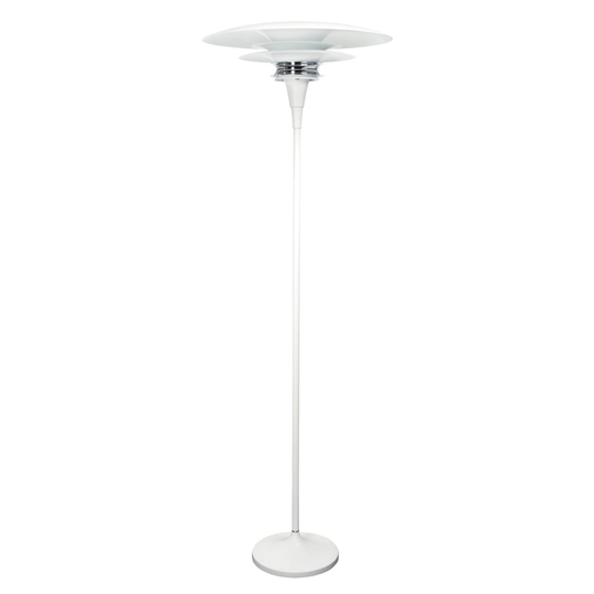 Golvlampa Diablo i vitt - med integrerad dimmer