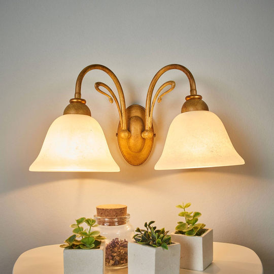Vägglampa Antonio med 2 ljuskällor