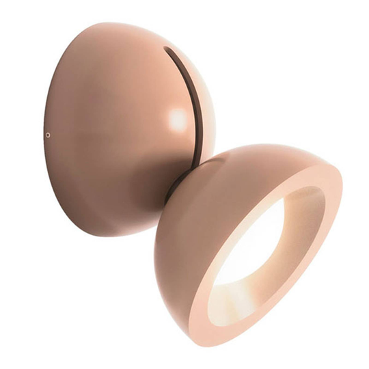 Axolight DoDot LED-vägglampa, mauve 46°