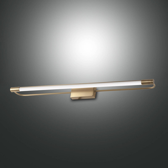 LED-vägglampa Rapallo, mässing, IP44, 60 cm