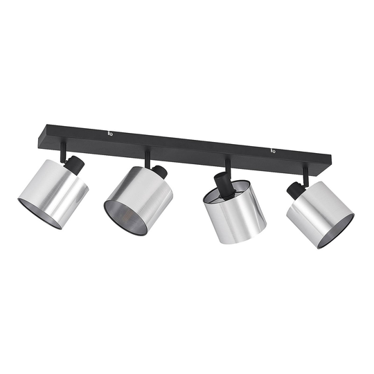 Lindby Joudy taklampa, 4 lampor borstat aluminium