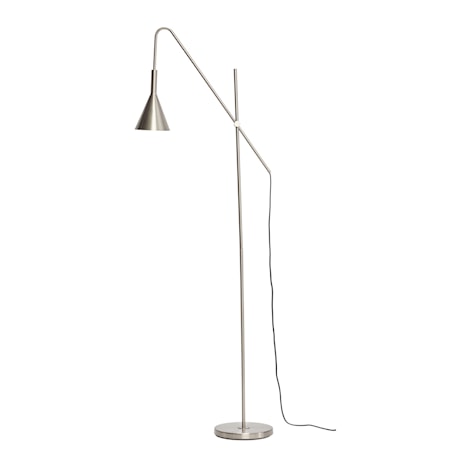 Golvlampa Metall Nickel