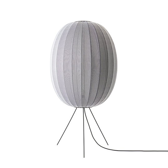 Made By Hand Knit-Wit Oval Golvlampa Silver Medium Ø65