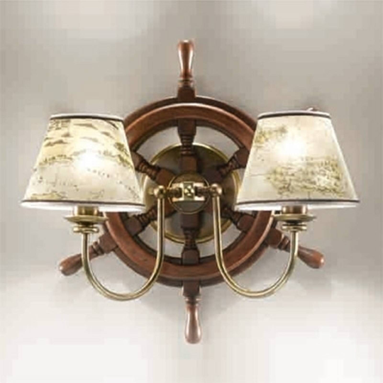 Intressant utformad vägglampa Porto med två armar