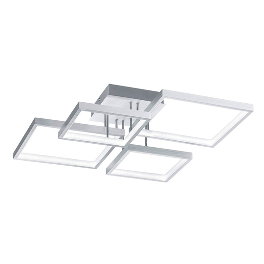 LED-taklampa Sorrento 52 x 52 cm borstat aluminium