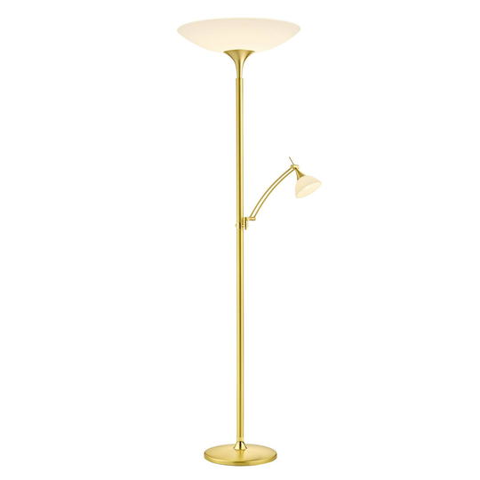 BANKAMP Mästerverk uplight-golvlampa skal, mässing