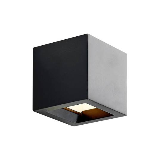 Lindby Quaso LED-vägglampa, betong svart