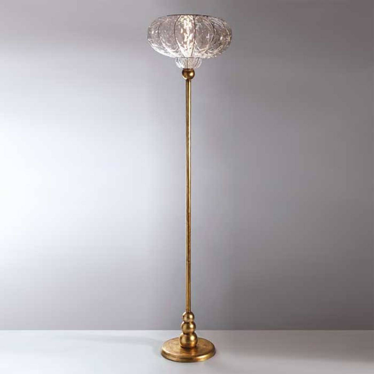 Golvlampa SULTANO med munblåst glas