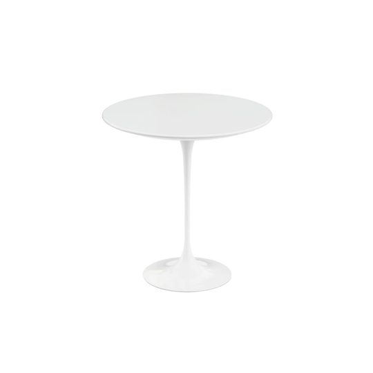 Saarinen Round Table - Småbord, Vitt underrede, skiva i Vit laminat, Ø