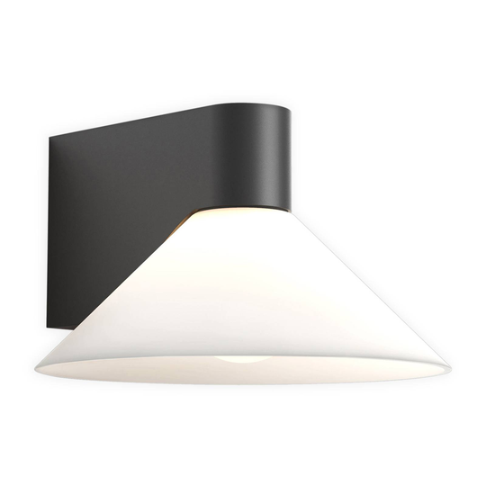 Astro Conic vägglampa, IP44, svart/vit