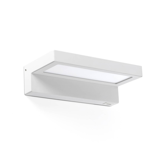 LED-vägglampa Well, USB + wireless charger, vit