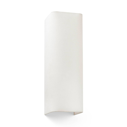 Vägglampa Cotton, kantig, 37 x 12 cm, beige