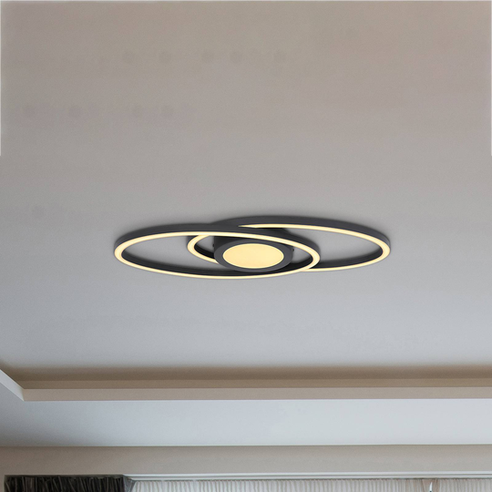 LED-taklampa Reggy, 3 lampor, svart