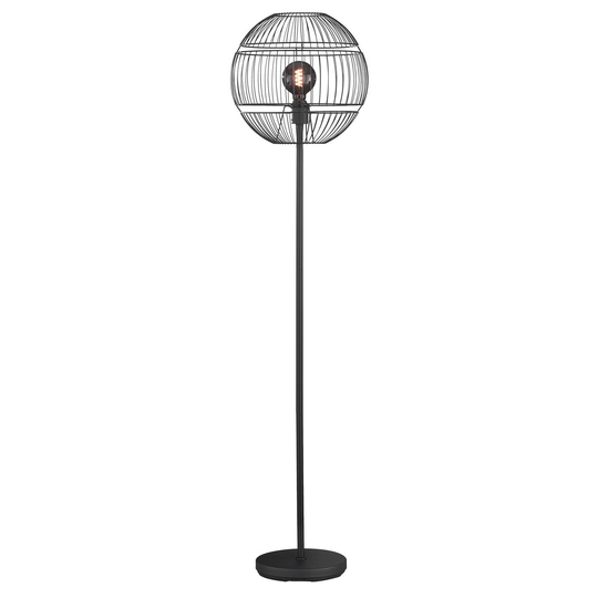 Golvlampa Drops med metallskärm, svart