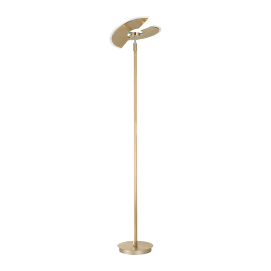 PURE Mutil LED-golvlampa, dimmer CCT mässing