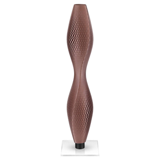 LED-golvlampa Flechtwerk Lava, 75 cm koppar