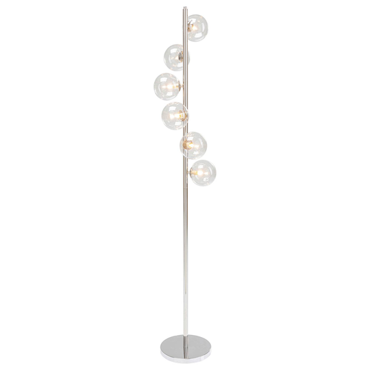 Kare Scala Balls golvlampa, 6 lampor, silver