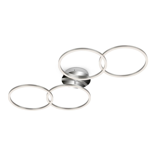 LED-taklampa Frame Ring CCT aluminium 4 lampor