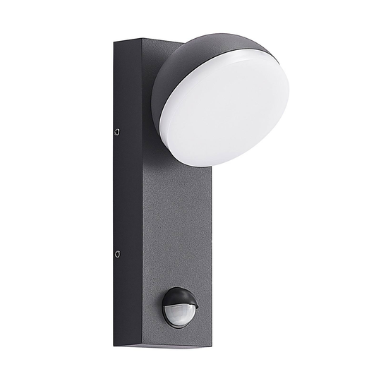 Lindby Jasiah LED-utomhusvägglampa 20 cm sensor