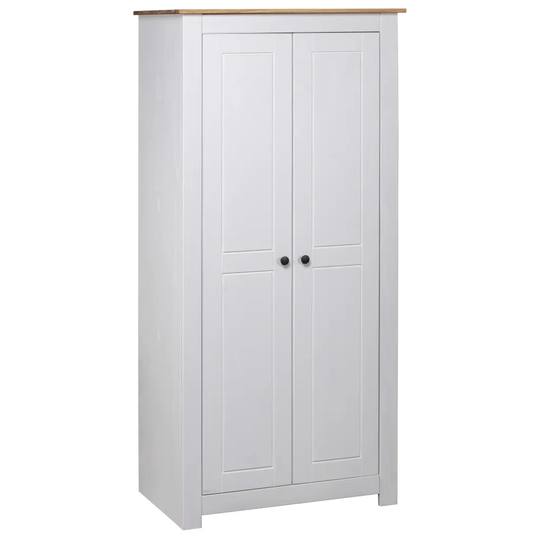 Garderob vit 80x50x171,5 cm massiv furu panama