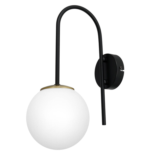 Vägglampa Berlin svart/mässing