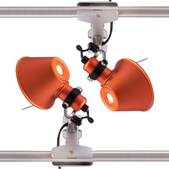 Artemide Tolomeo Micro Pinza Vägglampa Klämma Orange