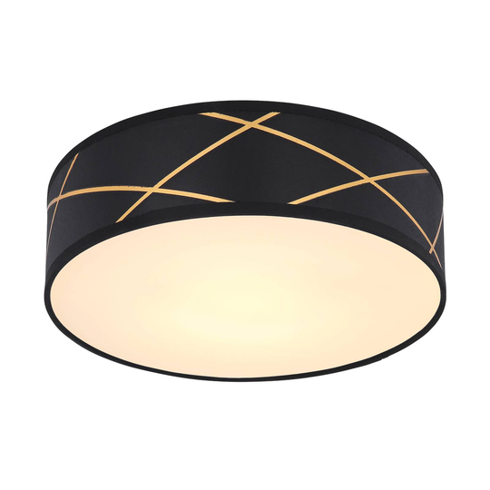 LED-taklampa Bemmo, svart/guld