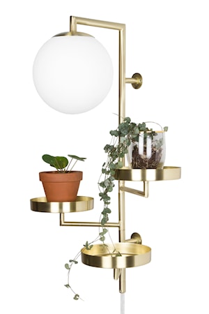 Astoria vägglampa – Mässing/Opal