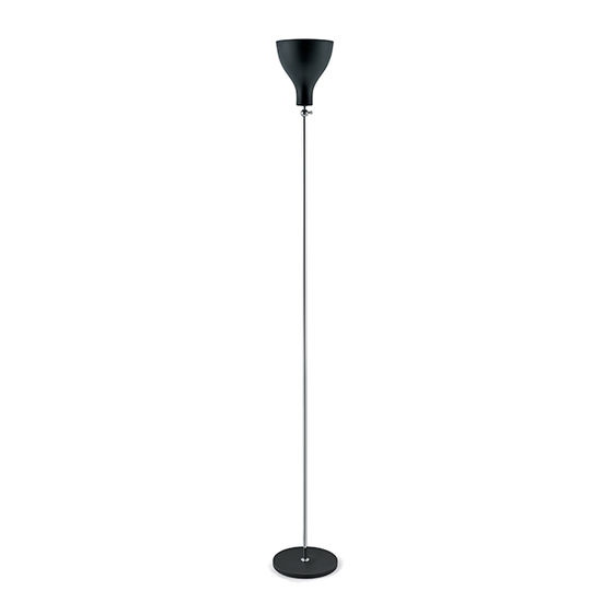 TATO Lady V Golvlampa Krom & Matt Svart Rak