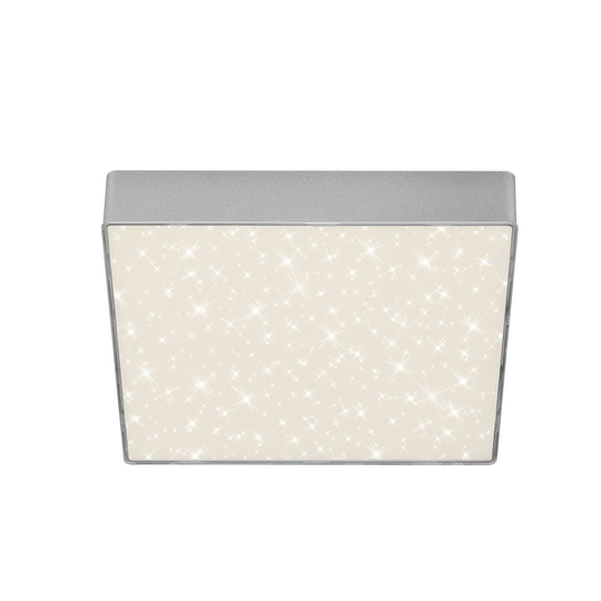 LED-taklampa Flame Star, 21,2 x 21,2 cm, silver