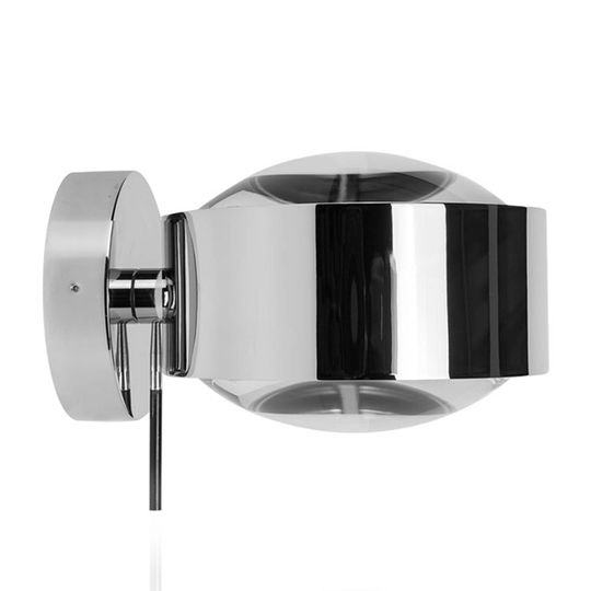 LED-vägglampa Puk Maxx Wall+, krom