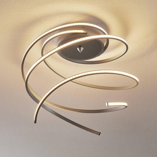 LED-taklampa Lungo 3 armar, fjärrkontroll