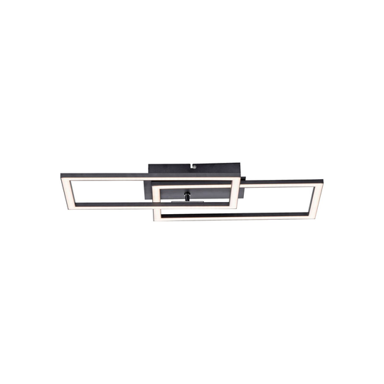 LED-taklampa Iven, svart, 54x31cm