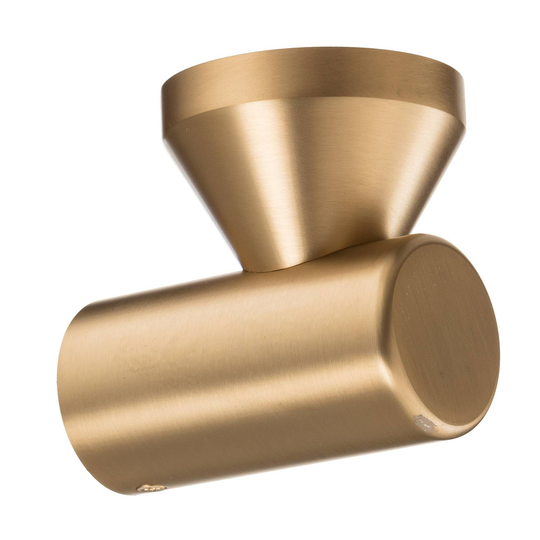 LED-vägglampa Key, 1 lampa, matt guld