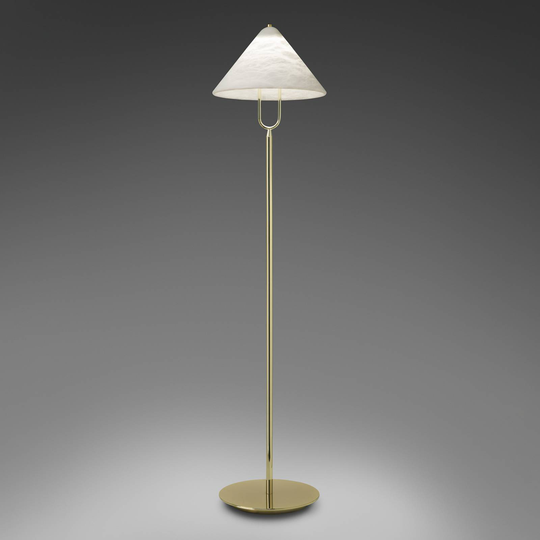 LED-golvlampa Fuji, skärm av alabaster