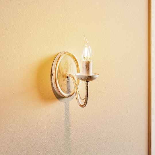 Vägglampa Malbo i vitt, 1 lampa