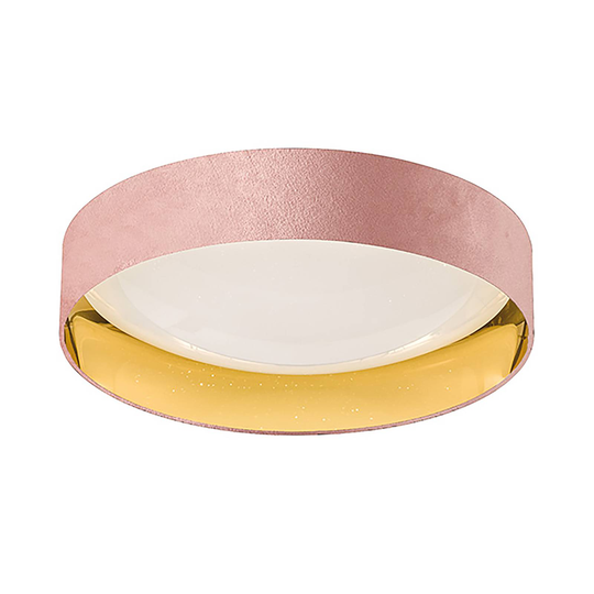 LED-taklampa Aura, rosé/guld