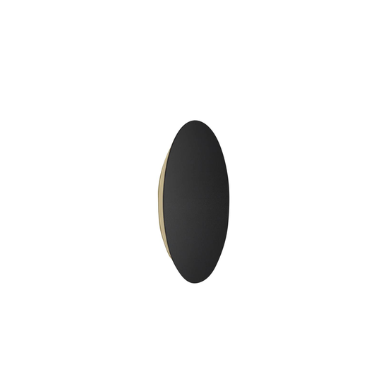 Escale Blade LED-vägglampa, matt svart, Ø 18 cm