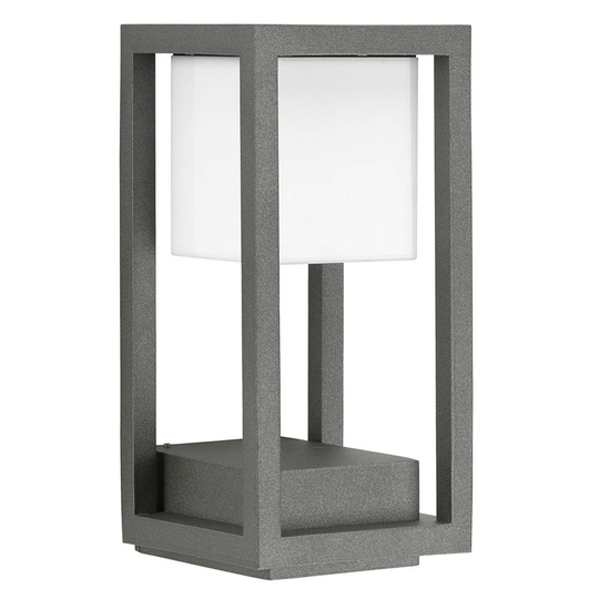 LED-vägglampa Wali som öppen kub, antracit