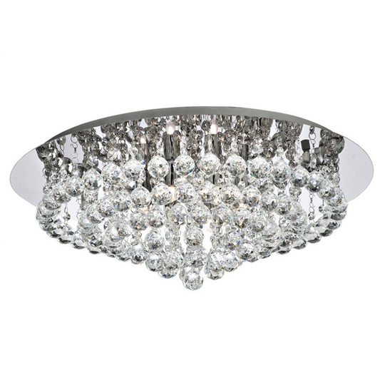 Taklampa Hanna krom glaskristallkulor 55 cm
