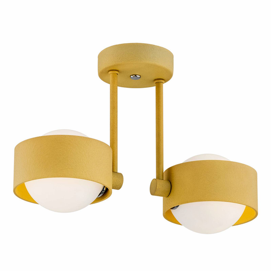 Taklampa Mado av stål, guld, 2 lampor