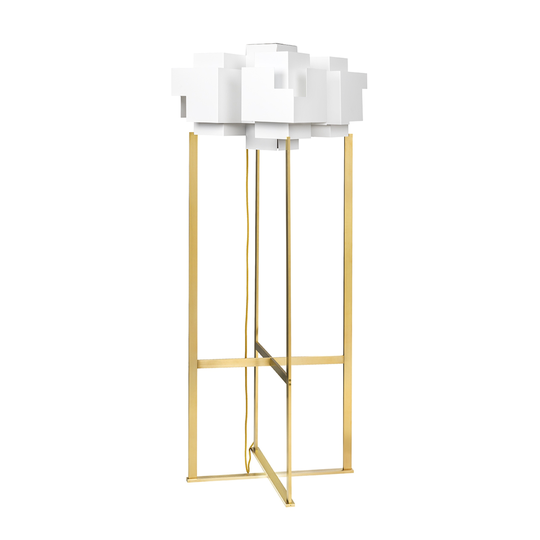 Golvlampa SKYLINE FLOOR vit mässing, Örsjö belysning