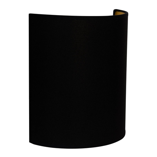 Vägglampa Roller, svart/guld