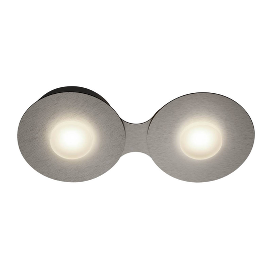 GROSSMANN Disc LED-taklampa, silvergrå, 2 lampor