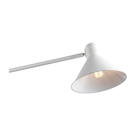 Vägglampa Duetto 2 lampor av metall, vit