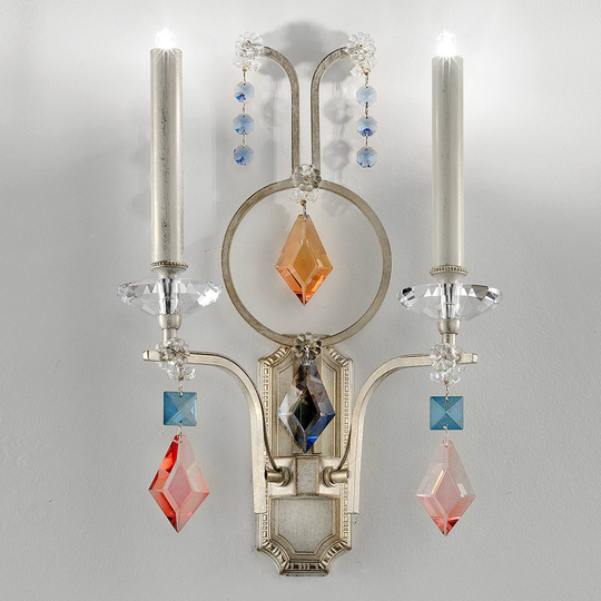 Gracia - vägglampa m dekorativa prismor, 2 lampor
