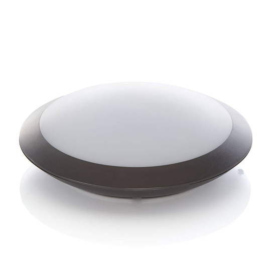 LED-utomhustaklampa Naira, grå, med sensor