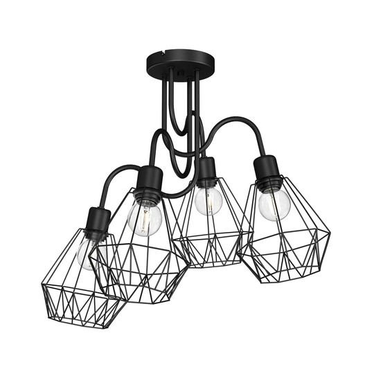 Taklampa Jin, svart, 4 lampor