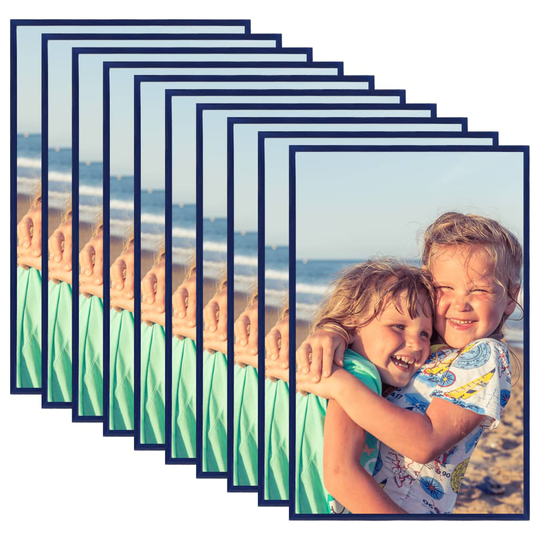 vidaXL Fotoramar 10 st för bord blå 10x15 cm MDF